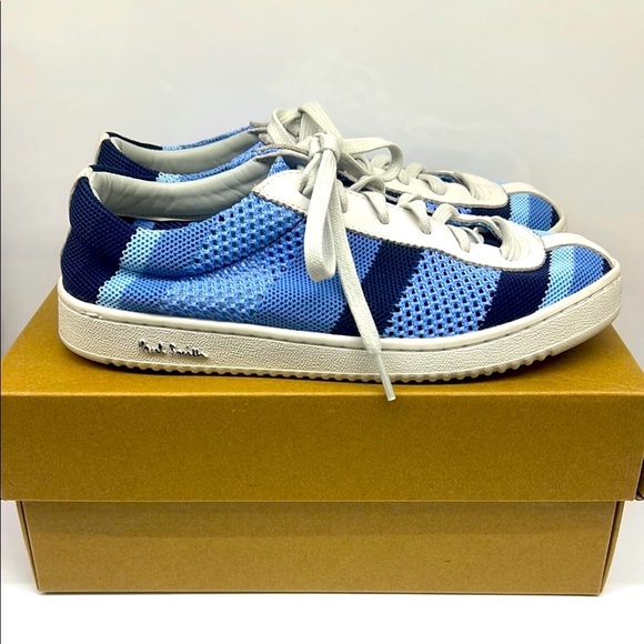 Paul Smith Shoes - Paul Smith Blue and White Sneakers